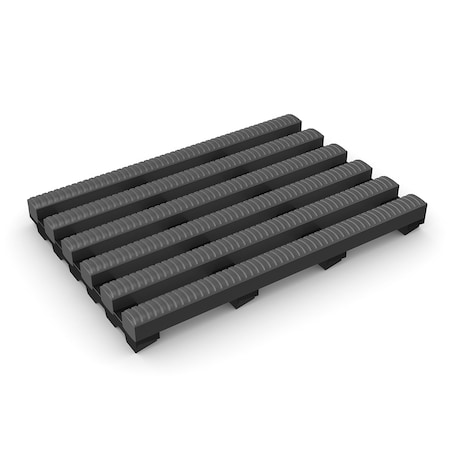 Durable Corp Anti-Slip Barefoot, Self Draining Matting 2'x33' Dark Gray H2K2x33DGY